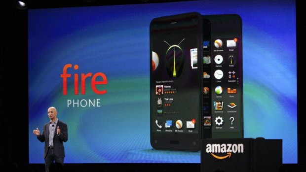 Amazon CEO Jeff Bezos unveils the Fire phone.