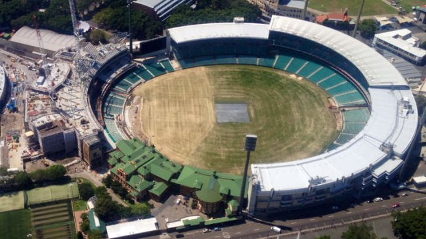 Under construction: a photo of the Sydney Cricket Ground about 10 days ago.