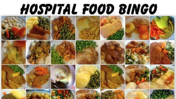 The array of culinary delights published on the Hospital Food Bingo blog.