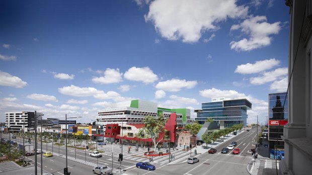 Artist impression of the new Dandenong civic centre by Lyons Architects.