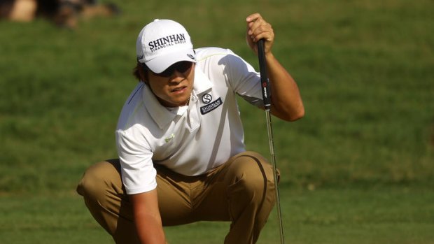 On the cusp: Kyung-Tae Kim is not yet a household name, but his play this weekend is making the golf world take notice.