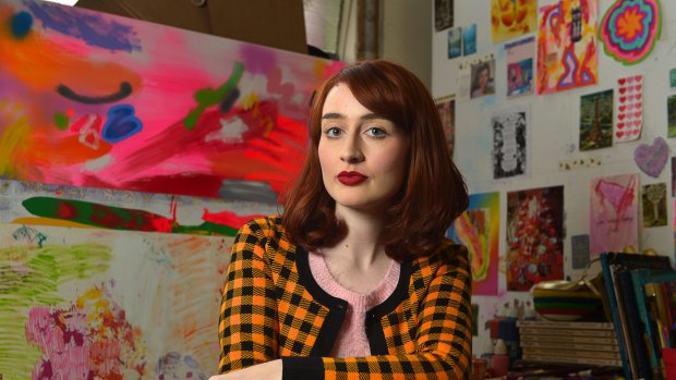 It’s been a busy year: Minna Gilligan in her colourful Collingwood studio.