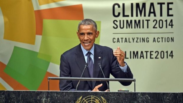 US President Barack Obama said climate change would be the defining issue of the century.
