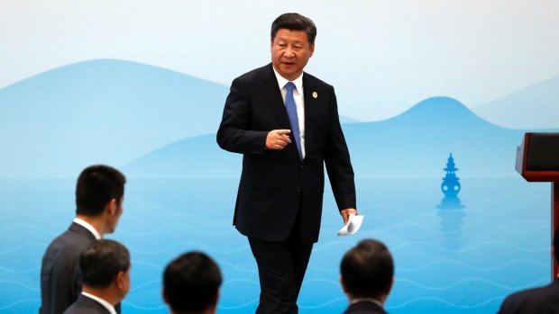 China's President Xi Jinping, who is pushing China's ambitious infrastructure "One Belt One Road" plan.