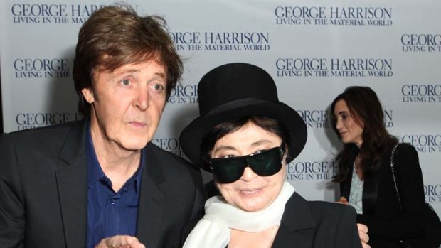 Eye to the past ... Ono with Paul McCartney last year.