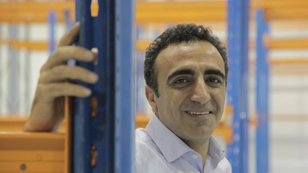 Hamdi Ulukaya at the Melbourne plant under construction.