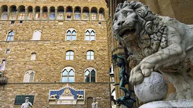 Grand designs ... the Piazza della Signoria and Palazzo Vecchio in Florence.