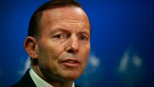 Prime Minister Tony Abbott in Melbourne on Tuesday morning.