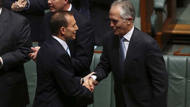 "Malcolm is going to be a very good communications minister" ... Tony Abbott has faith in Malcolm Turnbull.