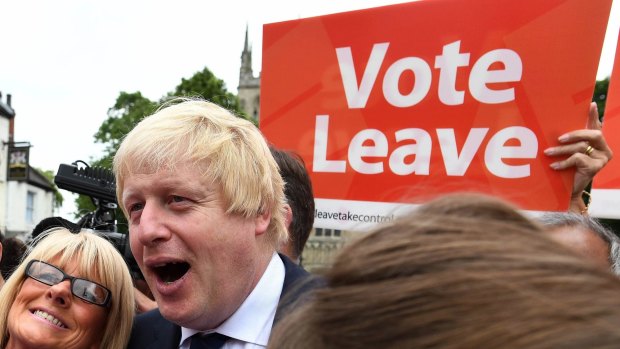 The Brexit figurehead, former London mayor Boris Johnson.
