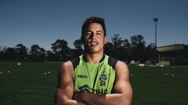 Canberra Raiders recruit Joseph Tapine joined his new teammates for the first time on Thursday after signing a four-year deal.