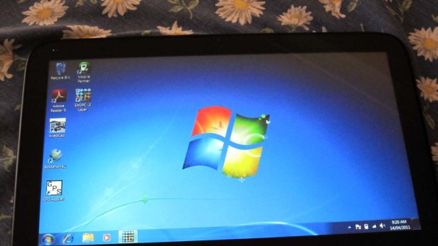 The standard Windows 7 UI just doesn't cut it on a tablet.