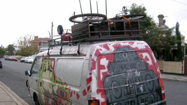 The van that started it all...Tim Bishop's original "rust-bucket".