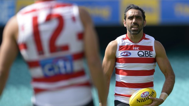 Adam Goodes was again subjected to some booing by Fremantle fans at Domain Stadium in last weekend's qualifying final defeat.