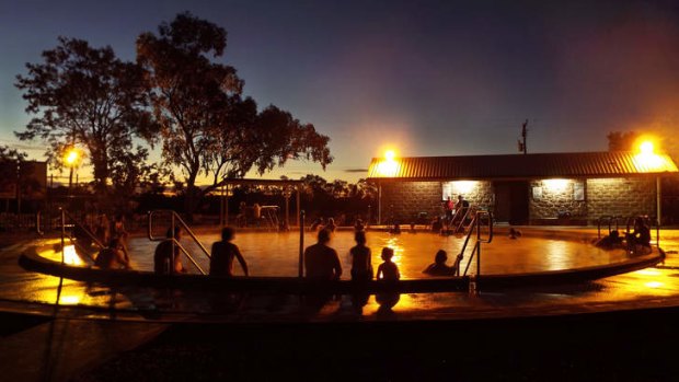 The geothermal baths at Lightning Ridge, NSW are an attraction for locals and tourists alike.