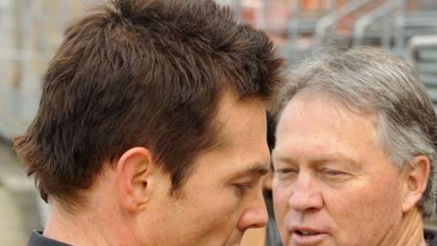 Richmond's Ben Cousins with father Bryan.