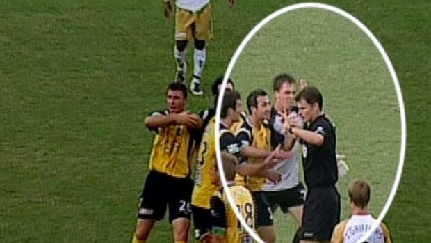 The slap on referee Mark Shield that changed the goalkeeper's career.