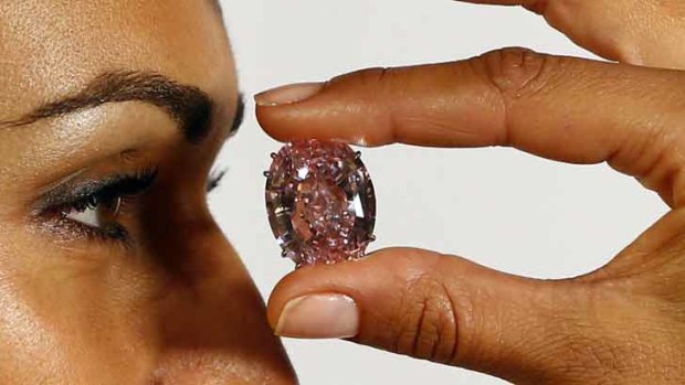 An eye for quality: the world record-setting Pink Star diamond.