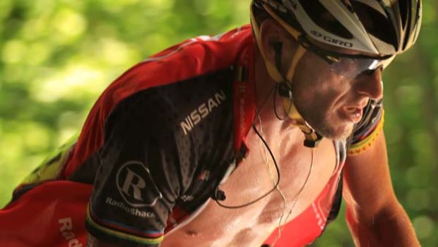 Lance Armstrong of team RadioShack rides in a breakaway during stage 16 of the Tour de France last year.