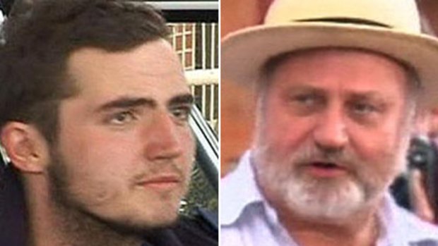 At odds ... British backpacker Jamie Neale and  his father Richard Cass.