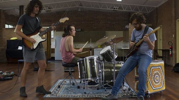 Sydney band Milkk use one of the free rehearsal spaces set up by the City of Sydney.