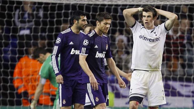 Gareth Bale reacts to his disallowed goal against Real Madrid.