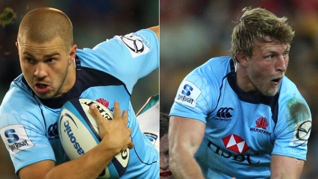Loss ... Lachie Turner, right, was expected to combine with Drew Mitchell, left, in the Waratahs backline.