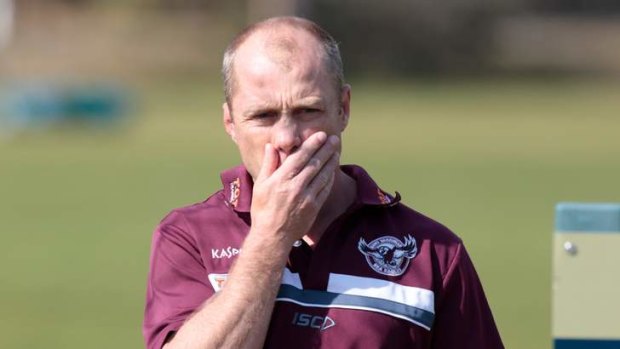 Fighting words: Manly coach Geoff Toovey.