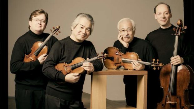 Valediction: The Tokyo String Quartet (from left) Martin Beaver (violin), Kikuei Ikeda (violin), Kazuhide Isomura (viola) and Clive Greensmith (cello).