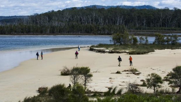 South coast conservationists at Lake Meroo near Bawley Point.