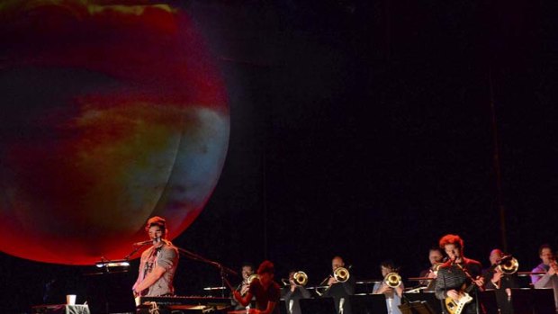 Out of this world &#8230; Bryce Dessner and Sufjan Stevens perform Planetarium in London. The song cycle is a collaboration between Dessner, Stevens and composer Nico Muhly.