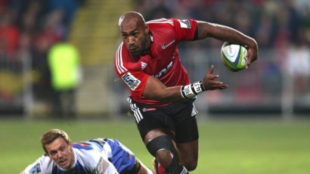 A handful: Nemani Nadolo in action for the Crusaders in the Super Rugby competition.