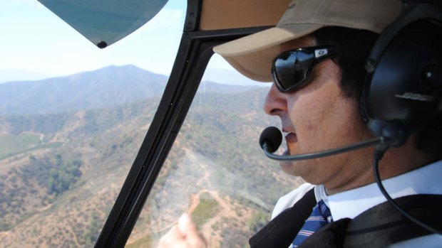 The tour's helicopter pilot.