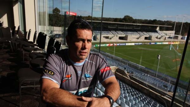 Man in charge ... new Sharks coach Shane Flanagan, who has inherited the toughest job in rugby league, yesterday.