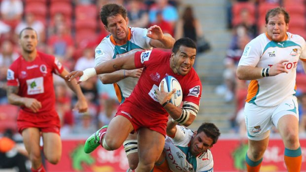 Overcome with distress ... Digby Ioane in action for the Reds.