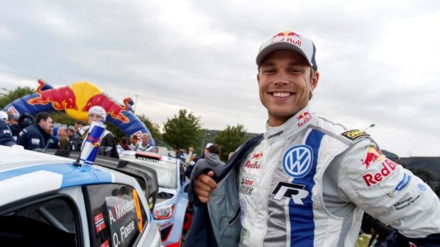 All smiles ... Andreas Mikkelsen, Norwegian rally car driver.