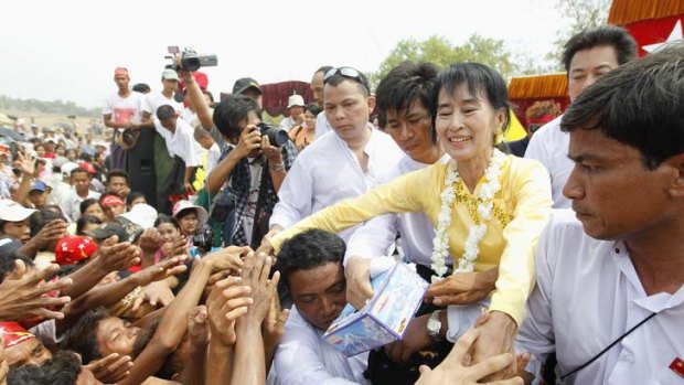 Aung San Suu Kyi &#8230; invited to visit Britain by Prime Minister David Cameron.