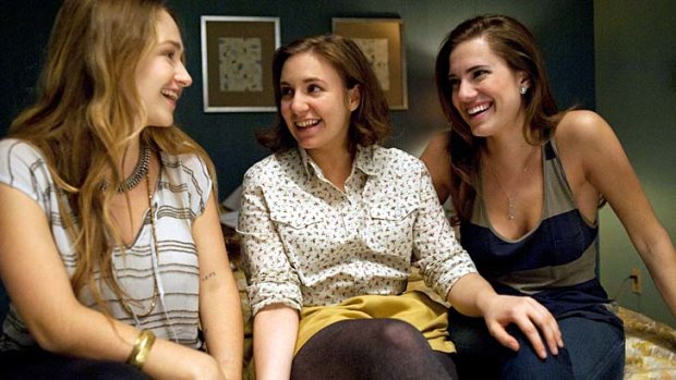 Stars of Girls ... Jemima Kirke, Lena Dunham and Alison Williams.