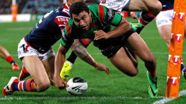 Multi-talented: Alex Johnston of the Rabbitohs has a phenomenal try-scoring strike rate.