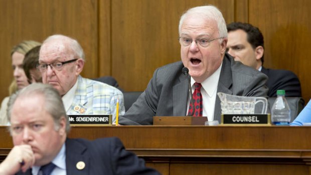 Sharp and angry questioning: Congressman James Sensenbrenner warned the House might not renew the section of the act that covers surveillance.