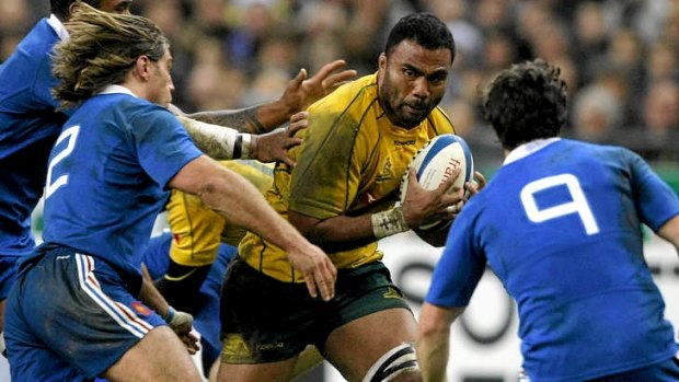 Battered ... Wycliff Palu was part of the forward pack that France dominated in Paris.