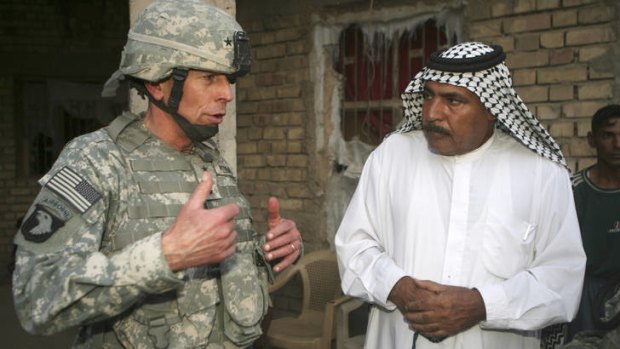 General David Petraeus during a trip to Iraq.