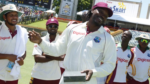 West Indies captain Chris Gayle was named man of the series in Perth.