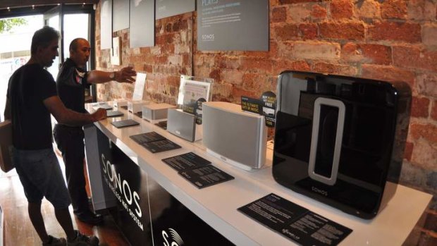 Standout: Shoppers browse a Sonos whole-of-home audio display.