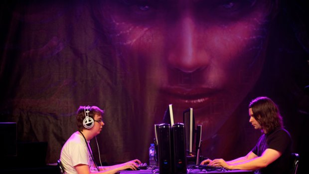 Let the battle commence: While professional gamers overseas can fill stadiums, in Melbourne, thousands turned out to Federation Square to watch local stars battle it out at the launch of StarCraft II in March.