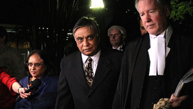 Jayant Patel arrives at the court before the verdict.