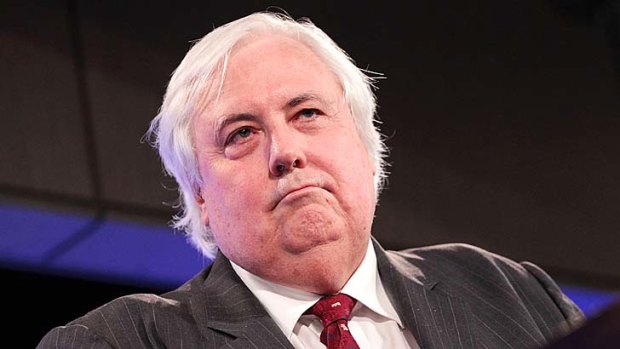 Causing trouble for the government - again:  Clive Palmer.