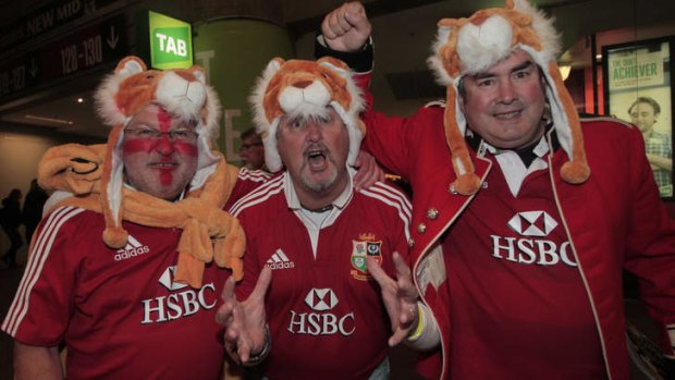 Game plan: Lions fans helped Melbourne Airport record an 8 per cent rise in foreign visitors last month.