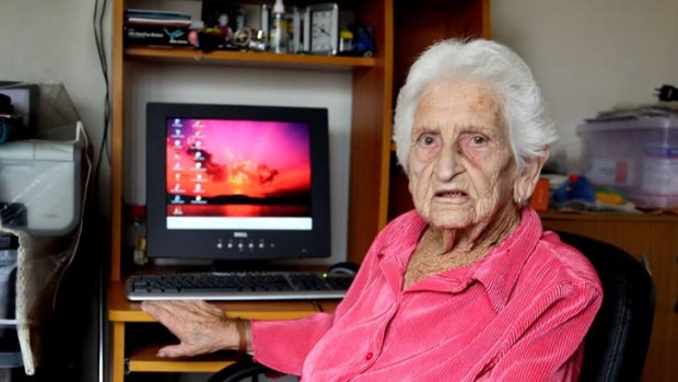 Screen test &#8230; Catherine Bradley has discovered the health benefits of the internet at the age of 86.