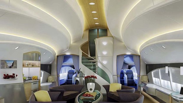 Luxury ... an artist's impression of how a potential customer might want the jumbo's interior to look,